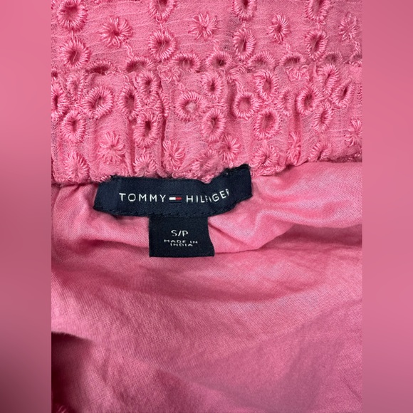 Tommy Hilfiger Pink Off the Shoulder Blouse - Picture 2 of 3